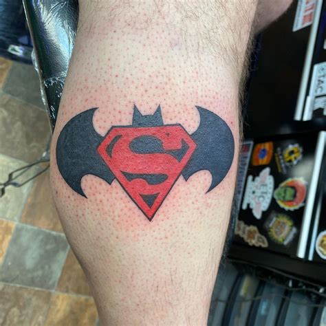 Batman V Superman tattoo By Henrique 📧 holytrinitytattoos