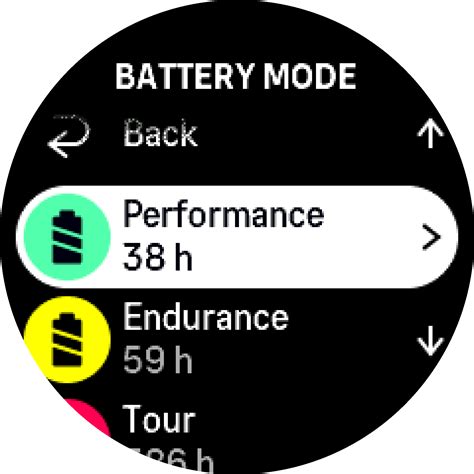 Battery life during exercise