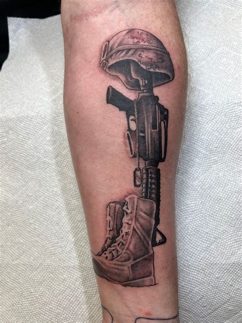 50 Fallen Soldier Tattoo Designs For Men Memorial Ideas