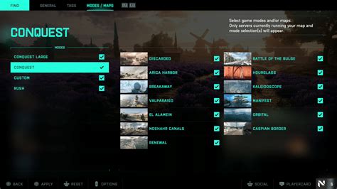 Battlefield Portal map list