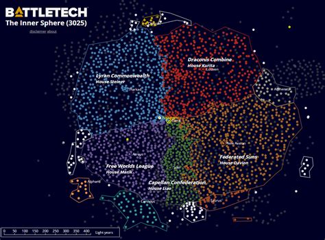 Battletech Inner Sphere Map 3025/3052 poster Toys & Hobbies