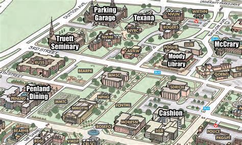 Baylor University Campus Map