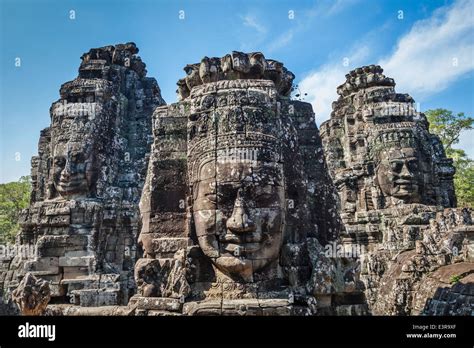 Bayon Temple stone faces