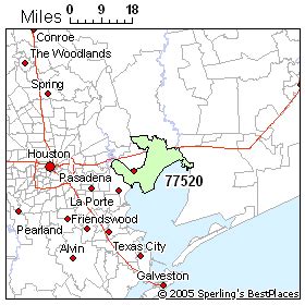 Baytown TX Zip Code Map