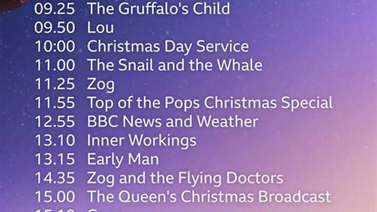 Bbc 1 Schedule 2025 December 16