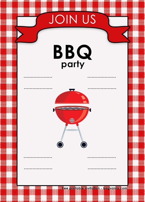 Bbq Party Invitation Free Template