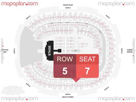 Bc Place Interactive Seating Chart