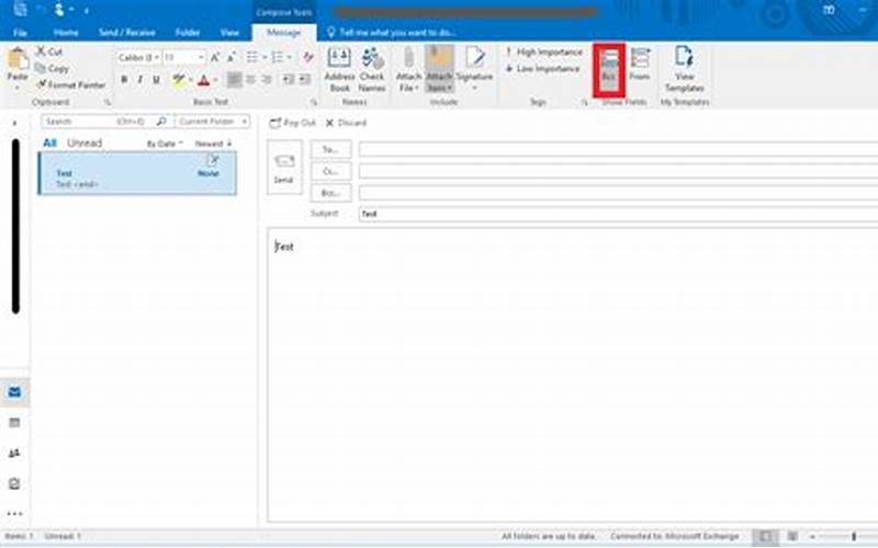 Bcc Button Outlook