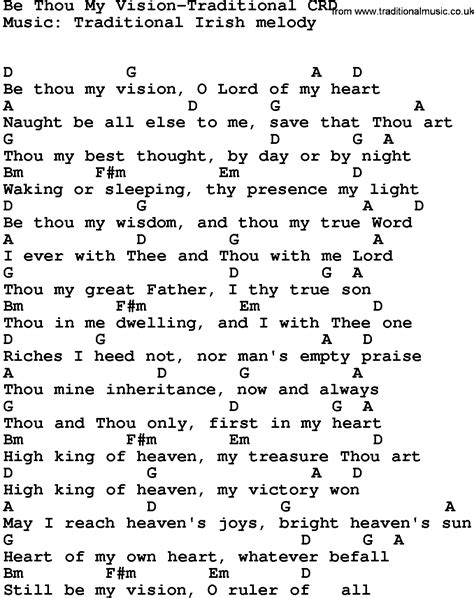 Master Be Thou My Vision Chords!