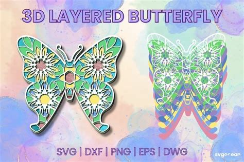 Be Transported to a Magical World with this Amazing 3D Layered Butterfly Mandala SVG!