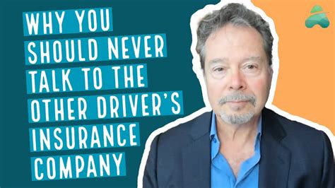 Be cautious when speaking with the other driver's insurance company