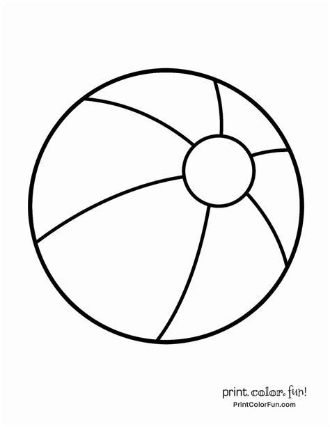 Beach Ball Coloring Page