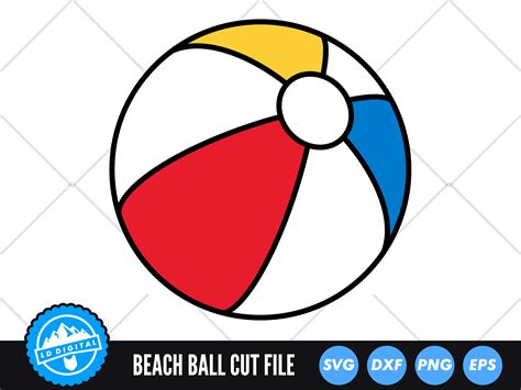 Get Beach-Ready with a Splash: Dive into Fun with our Beach Ball SVG Designs!