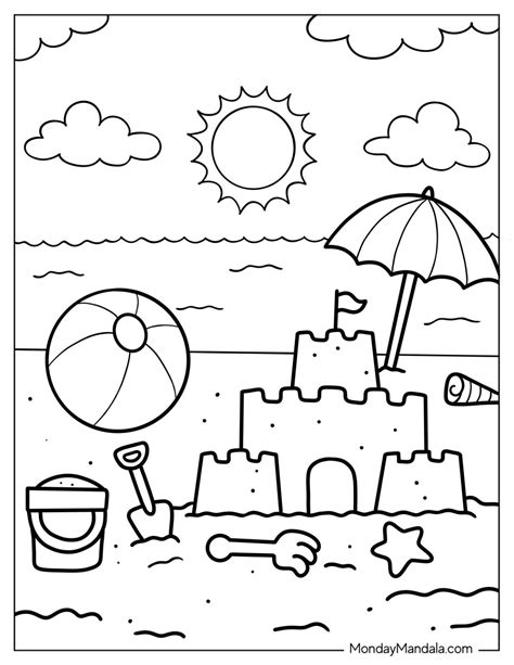 Beach Coloring Pages