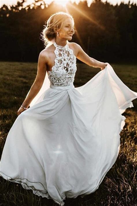 Beach Halter Wedding Dresses