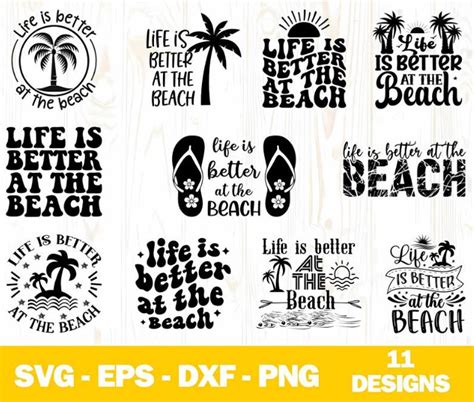 Download Beach Life SVG Bundle, Beach Quotes Files For Crafts