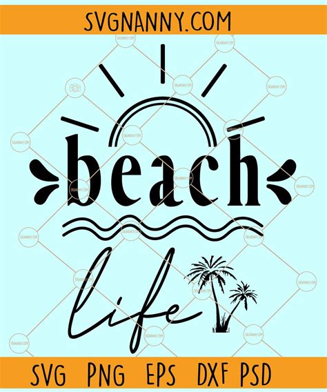 Download Beach Life SVG. Retro Svg Sunshine. Files DXF Files