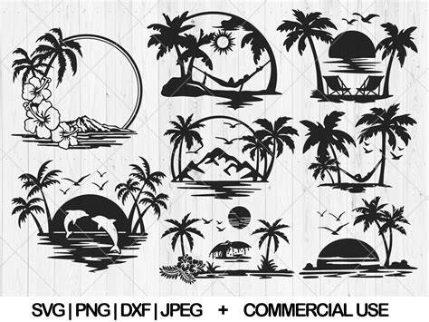 Download Beach Scene SVG Free Files DXF Files