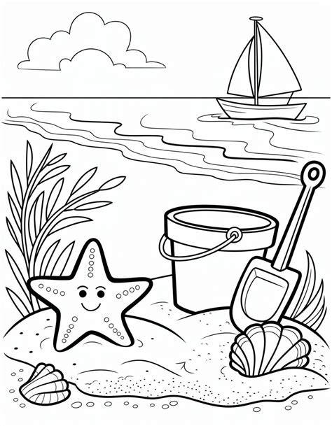 Beach Theme Coloring Pages