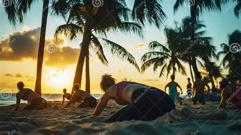 Beach workout session