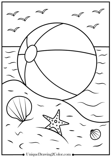 Beachball Coloring Pages