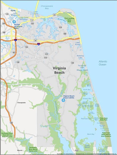 Beaches In Virginia Map