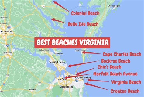 Virginia Beach retro map print vintage turquoise photo art Etsy