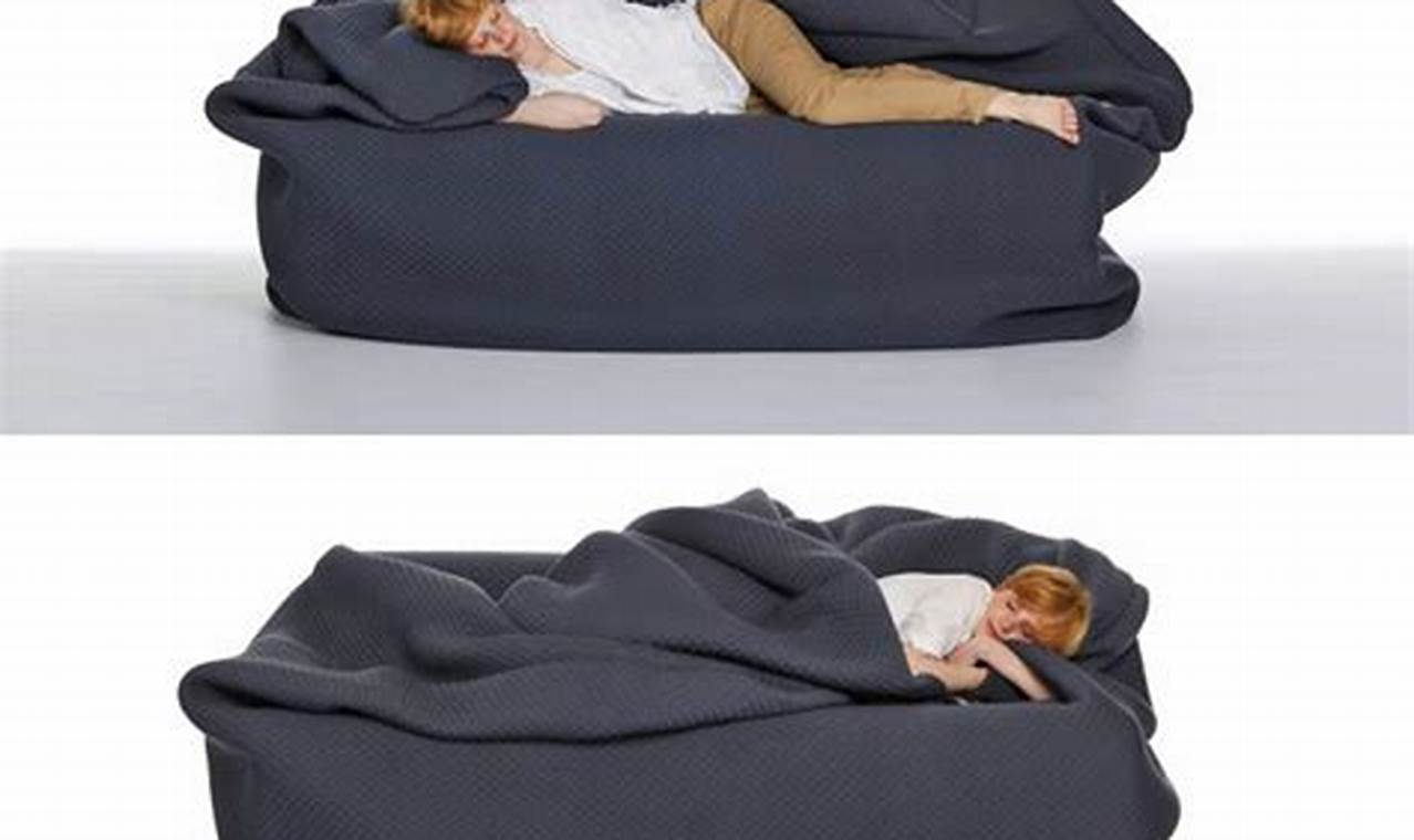 Bean Bag Bed With Built In Blanket