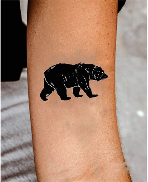 Bear Temporary Tattoo