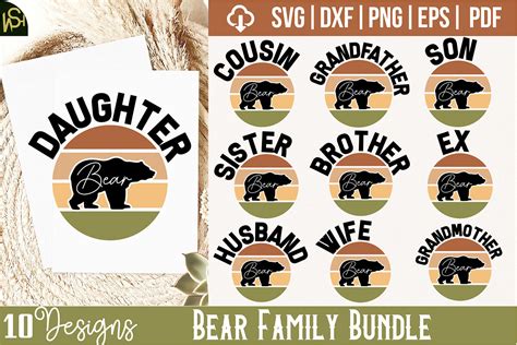 Download Bear Family Bundle For Crafts