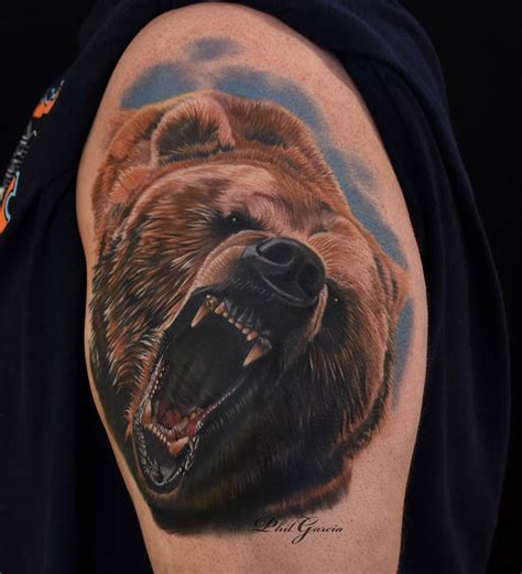 Bear Shoulder Tattoo
