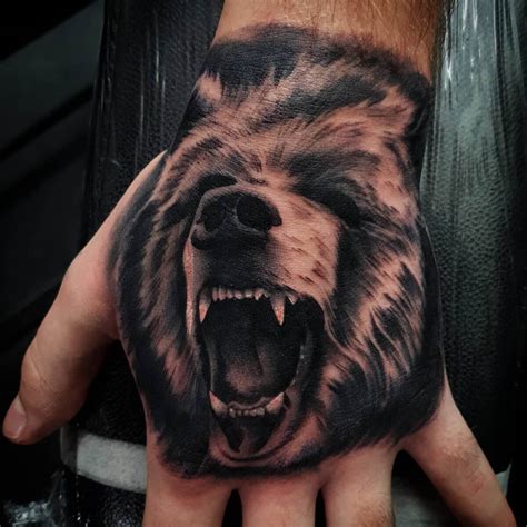 Bear Tattoo Hand