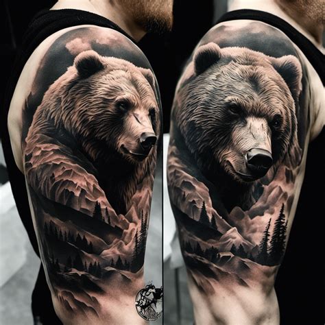 Bear Tattoo Men