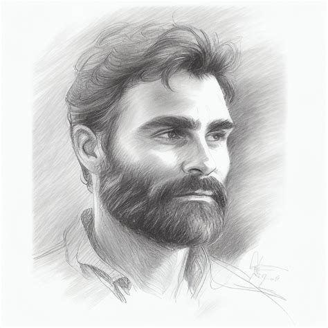 Beard Man Sketch Pics