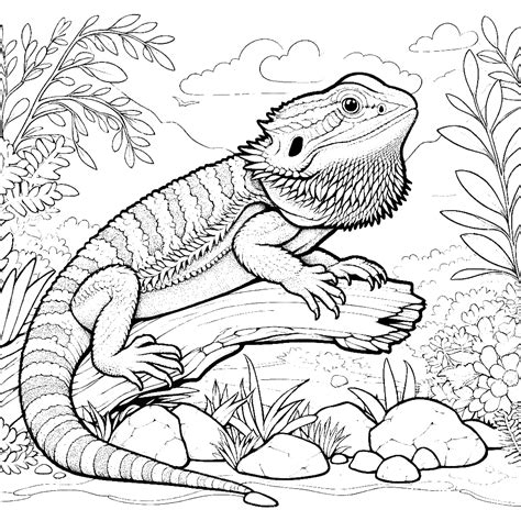 Bearded Dragon Lizard Coloring Pages