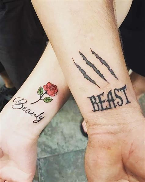 Geometric Beast Disney tattoo Beauty and the beast