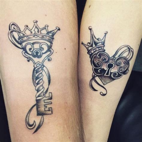 Beautiful couple tattoo. lockandkey By Traci H. DONNELLY