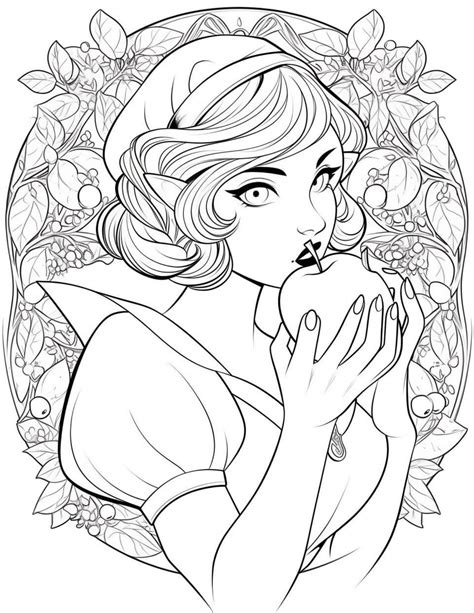 Beautiful Realistic Princess Coloring Pages