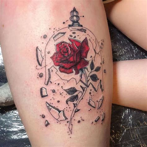 Beauty and the beast rose tattoo Disney Related