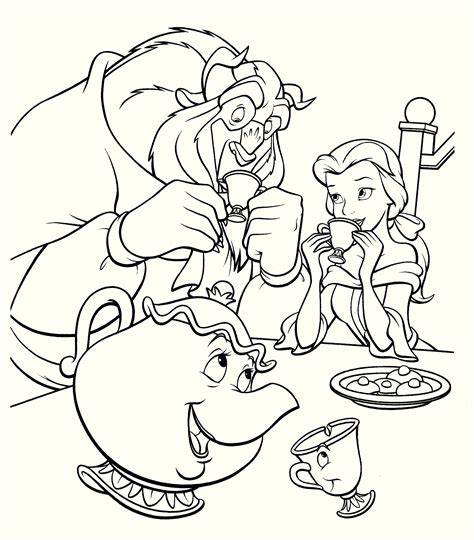 Beauty Beast Coloring Pages