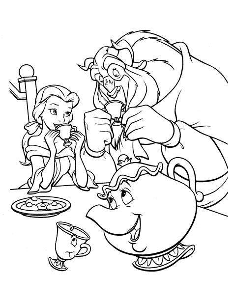 Download 217+ Belle From Beauty And The Beast Coloring Pages PNG PDF File