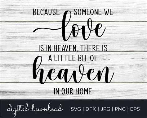 Download Because Someone We Love is in Heaven SVG File - SVG Design Cut Files