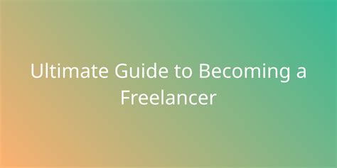 Becoming a Freelance Pro