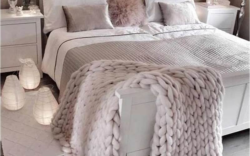 Bedroom With Cozy Throw Blanket