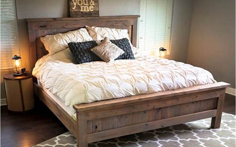 Bedroom With Rustic Bed Frame