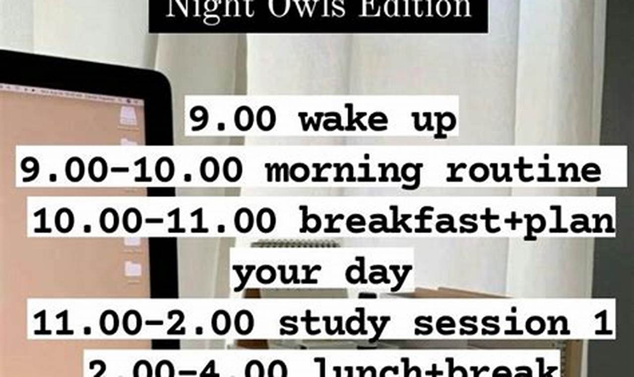 Bedtime routine for night owls