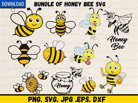 Download Bee Bumble Bee Set Bundle Files DXF Files