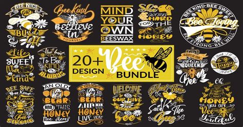 Download Bee Bundle Commercial Use For Crafts