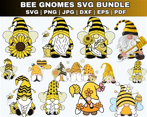 Unleash the Charm of Nature with Bee Gnome SVG: A Wondrous and Playful Addition to Your Crafting Projects!