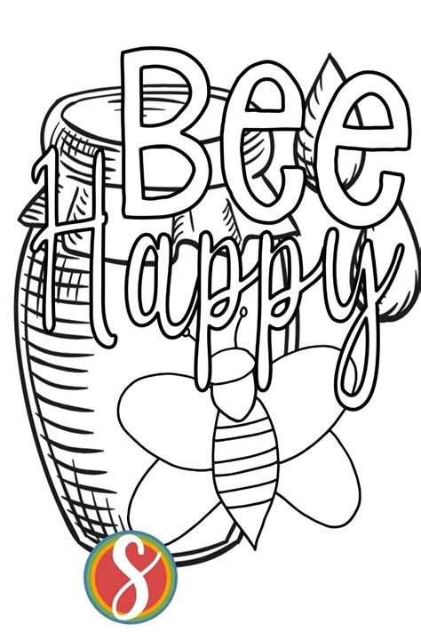 Download Bee Happy Printable